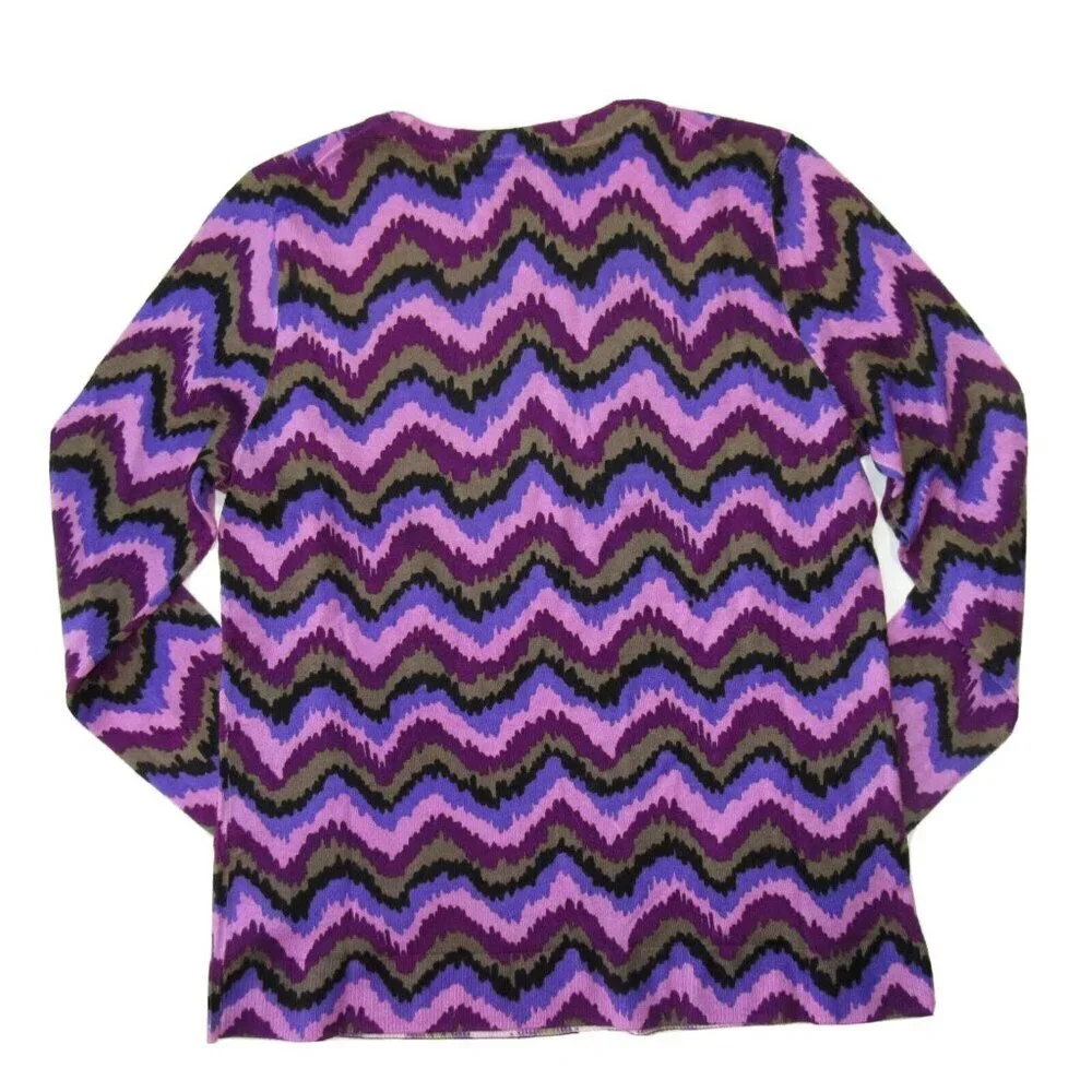 NWT J.Crew Tippi Pullover in Purple Chevorn Merino Wool Knit Sweater XS